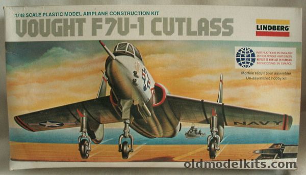 Lindberg 1/48 Vought F7U-1 Cutlass - (F7U1), 2320 plastic model kit